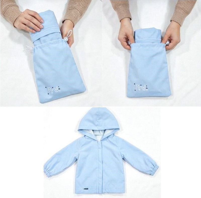 Baby Blue Waterproof Baby Jacket & Bag - Image 3